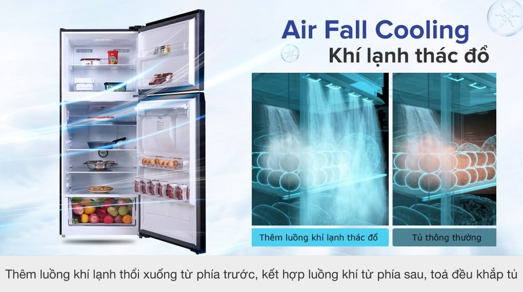 Tủ Lạnh Toshiba Inverter 407 Lít GR-RT535WE-PMV(06)-MG - khí lạnh thác đổ